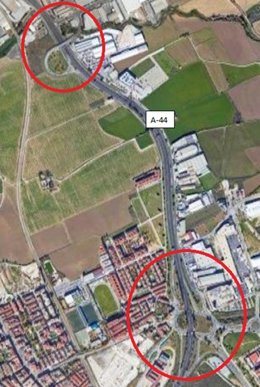 Proyecto de reestructuración en los enlaces 122 y 123 de la A-44