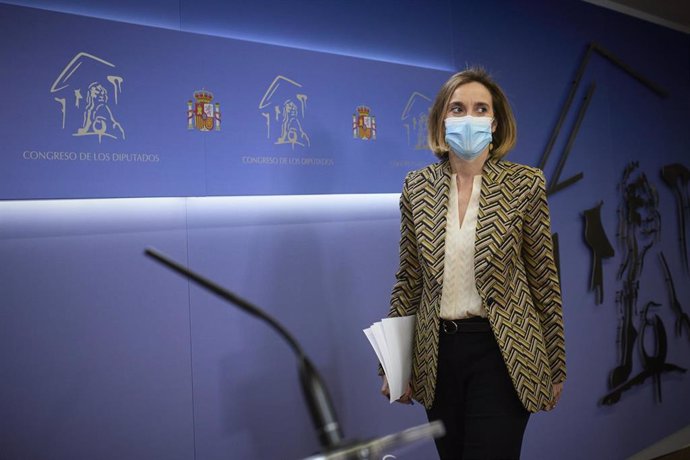 La portavoz del PP en el Congreso, Cuca Gamarra, en una rueda de prensa anterior a una Junta de Portavoces, a 11 de mayo de 2021, en el Congreso de los Diputados, Madrid, (España).