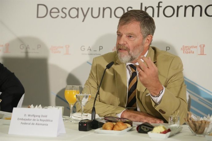 Archivo - El embajador de Alemania en España, Wolfgang Dold, en un desayuno de Executive Forum