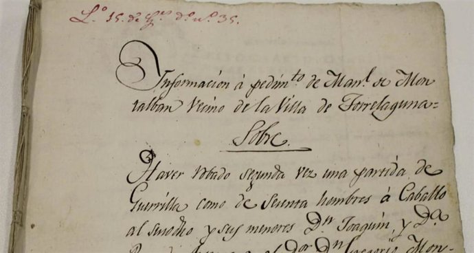 Documento histórico custodiado en los archivos de la Comunidad de Madrid