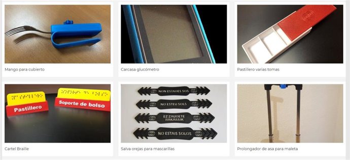 Productos en 3D para personasa con discapacidad.
