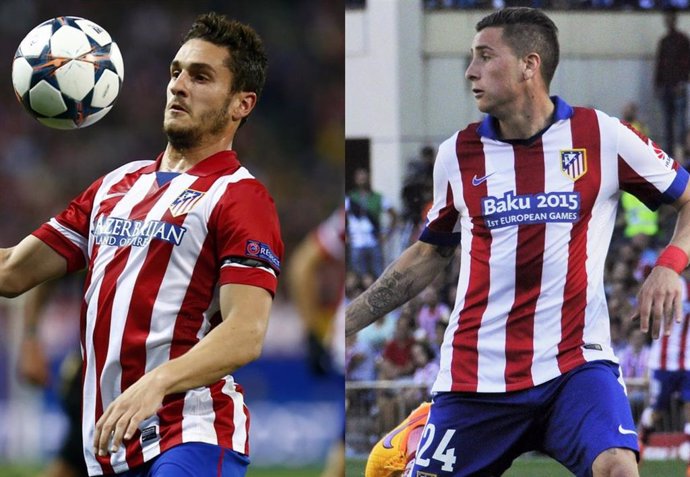 Koke y Giménez en partidos de la temporada 2013-14