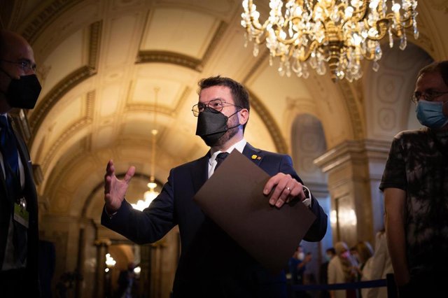 El candidato de ERC a la Presidencia de la Generalitat, Pere Aragonès