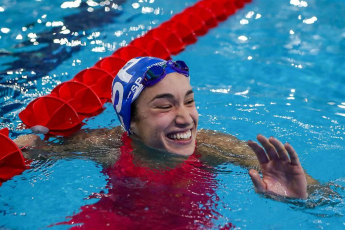 Archivo - La nadadora española África Zamorano