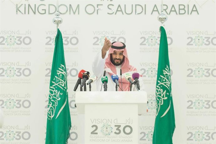 Archivo - El príncipe de Arabia Saudí, Mohammed bin Salman, en abril de 2021