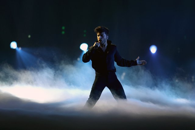 Blas Cantó en Eurovision, a 22 de mayo de 2021, en Rotterdam (Países Bajos).