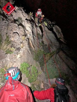 Rescate nocturno en el Puig Campana