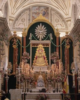 Altar de la Virgen del Rocío este mayo de 2021.