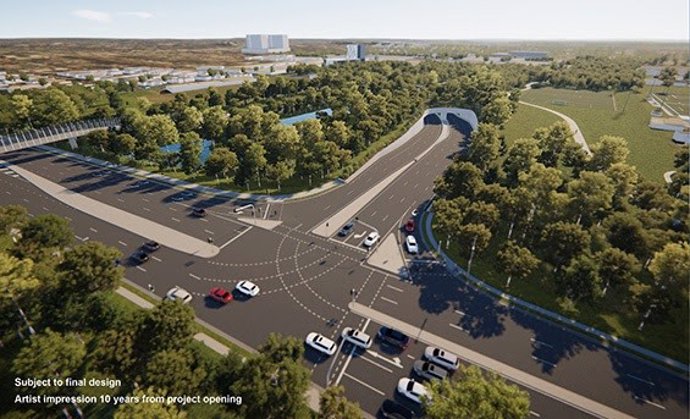 Simulación de la autopista de Cimic en Sídney