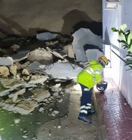 Intervención en Rojales (Alicante) por la caída de un muro debido a la lluvia