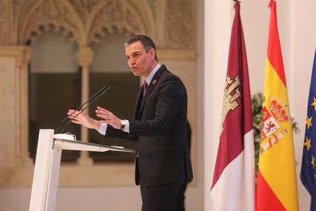 El presidente de Castilla-La Mancha, Pedro Sánchez, desde Toledo