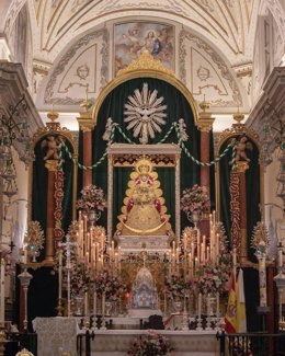 Altar de la Virgen del Rocío este mayo de 2021.