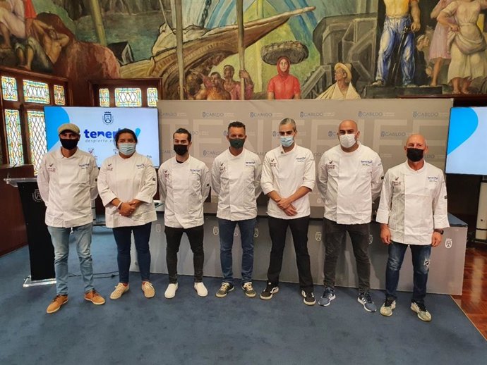 Chefs en la presentación del programa de Tenerife para Madrid Fusión