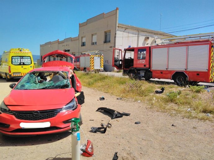 El coche accidentado