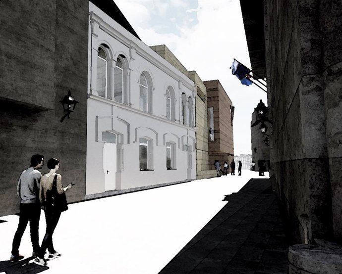 Archivo - Infografía del proyecto para el Martillo de Santa Ana, en Oviedo.