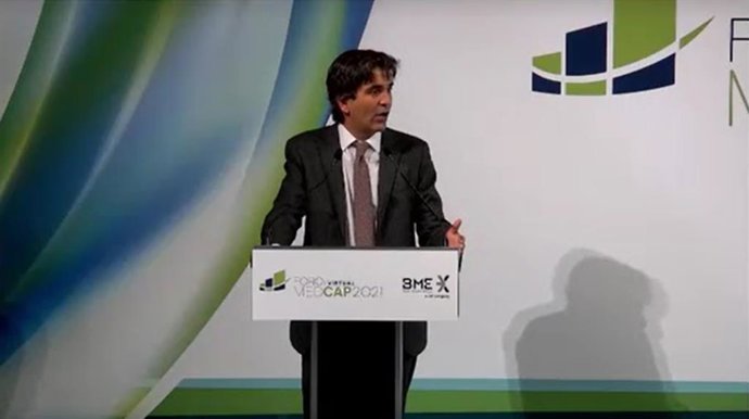 El secretario de Estado de Economía y Apoyo a la Empresa, Gonzalo García Andrés, en el Foro Virtual Medcap 2021.