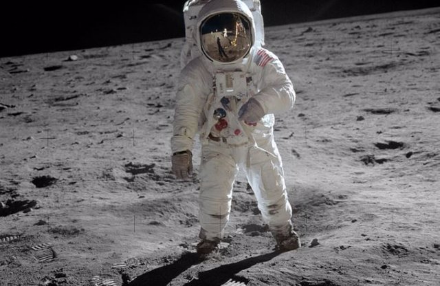 Aldrin fotografiado por Armstrong en la Luna en julio de 1969
