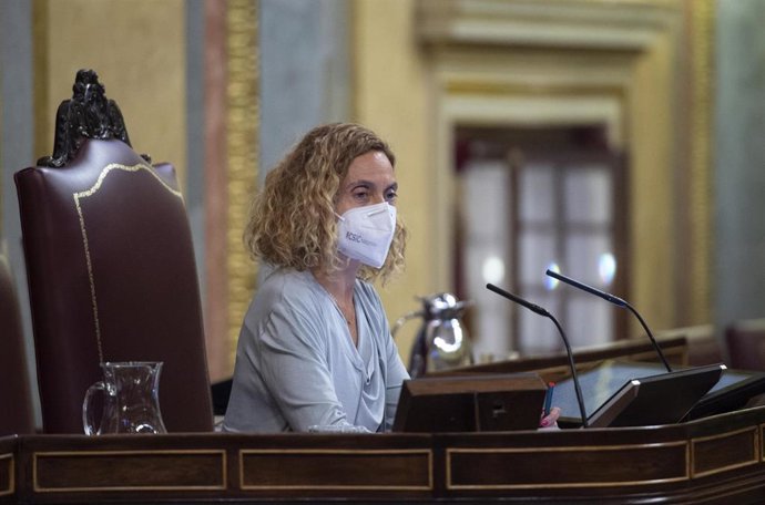 La presidenta del Congreso, Meritxell Batet, durante una sesión plenaria en el Congreso