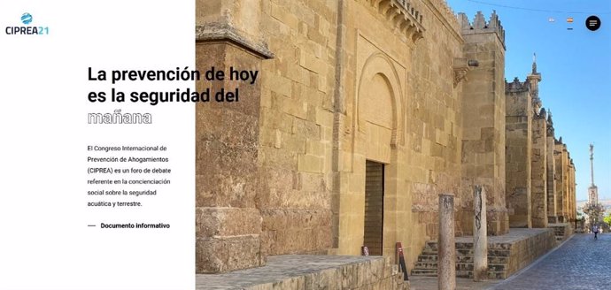 Imagen de la zona superior de la web del Ciprea, dedicada a Córdoba.
