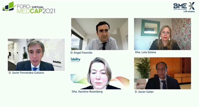 Participantes en la mesa de gestoras del Foro Medcap.