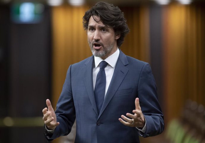 11 May 2021, Canada, Ottawa: Canadian Prime Minister Justin Trudeau responds to the Question Period in the House of Commons. Photo: Adrian Wyld/The Canadian Press via ZUMA/dpa