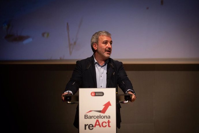 Archivo - El teniente alcalde de Barcelona, Jaume Collboni, interviene en la inauguración de Barcelona reAct, a 13 de abril de 2021, en Barcelona, Catalunya, (España). 