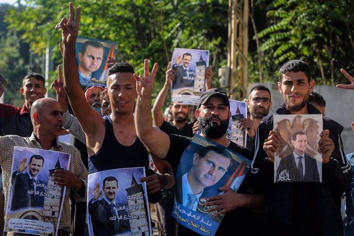 Seguidores del presidente sirio, Bashar al Assad.