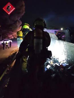 Incendio de un camión