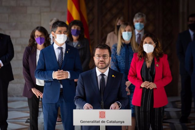 Compareixença del president de la Generalitat, Pere Aragonès, després de la primera reunió del nou Govern.