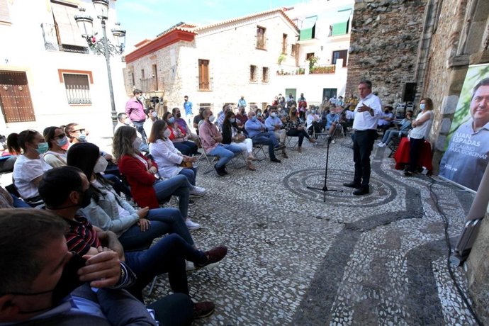Acto de Juan Espadas en Aroche (Huelva).