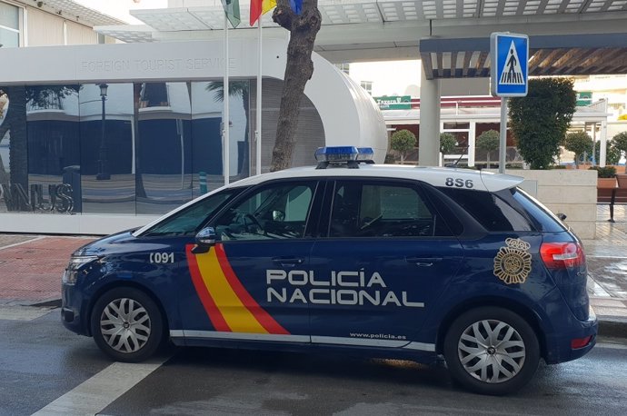 Un coche de la Policía Nacional en la provincia de Málaga