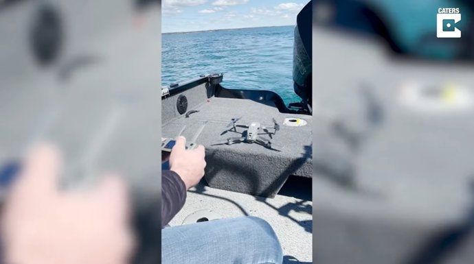 Así es como se tira un dron de 1.500 dólares al agua desde un barco