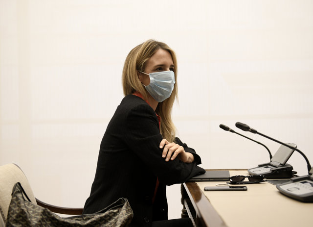 La exportavoz del Partido Popular en el Congreso, Cayetana Álvarez de Toledo, durante una Comisión Mixta para la Unión Europea