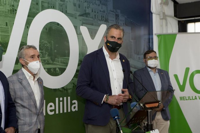 El secretario general de Vox, Javier Ortega Smith, en Melilla