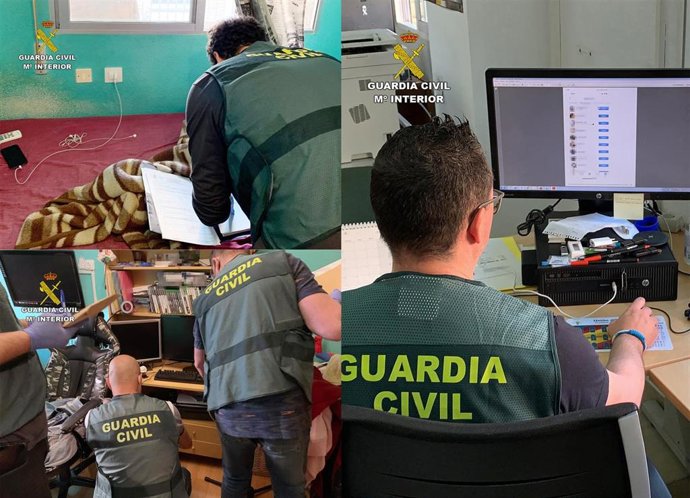 Imágenes de la investigación desarrollada por la Guardia Civil
