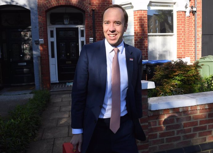 27 May 2021, United Kingdom, London: UKSecretary of State for Health and Social Care Matt Hancock leaves his home in north-west London, ahead of an appearance in the House of Commons to answer an urgent question over allegations made by Dominic Cumming