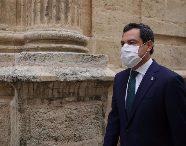 El presidente de la Junta de Andalucía, Juanma Moreno, en el Parlamento andaluz.