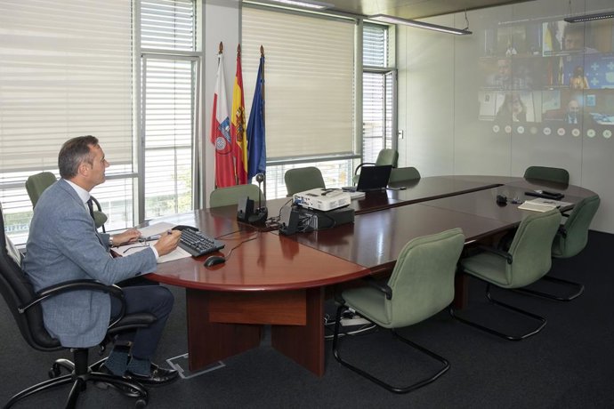 El consejero de Desarrollo Rural, Ganadería, Pesca, Alimentación y Medio Ambiente, Guillermo Blanco, participa por videoconferencia en el Consejo Consultivo de Política Medioambiental