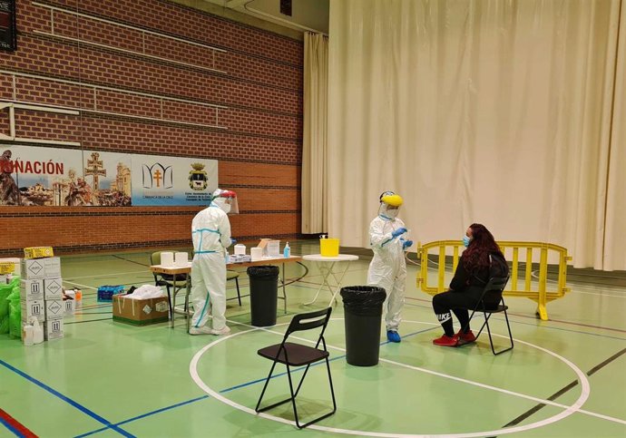 Pabellón Corbalán de Caravaca para la realización de la PCR