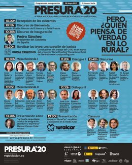 Cartel Con Los Ponentes En La Cuarta Feria Para La Repoblación 'Presura'.