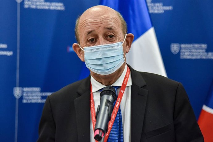 Archivo - El ministro de Exteriores de Francia, Jean-Yves Le Drian