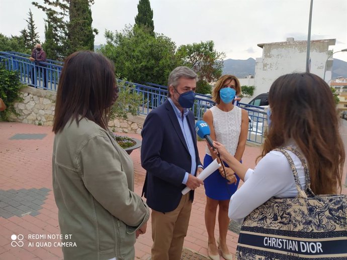 Miguel Ángel Torrico, vicesecretario de Fomento del PP andaluz, en rueda de prensa en Mijas