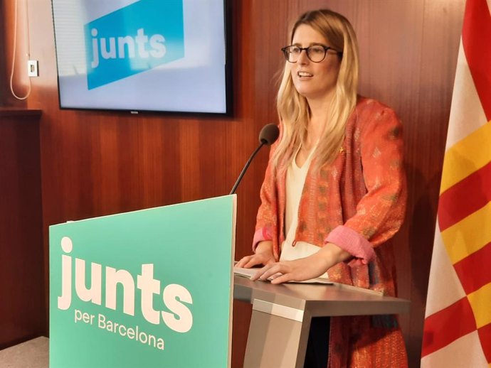Arxiu - Elsa Artadi (Junts) reclama al govern de Colau que aturi el recrrec de l'impost turístic a Barcelona.