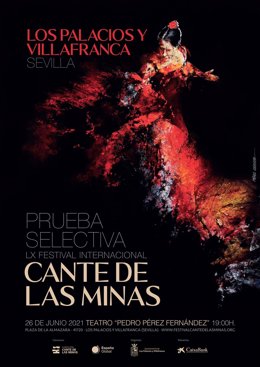 Cartel de los Palacios y Villafranca como sede del Cante de las Minas