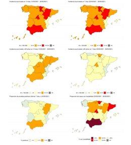 Indicadores de la pandemia de COVID-19 en España a fecha 27 de mayo de 2021