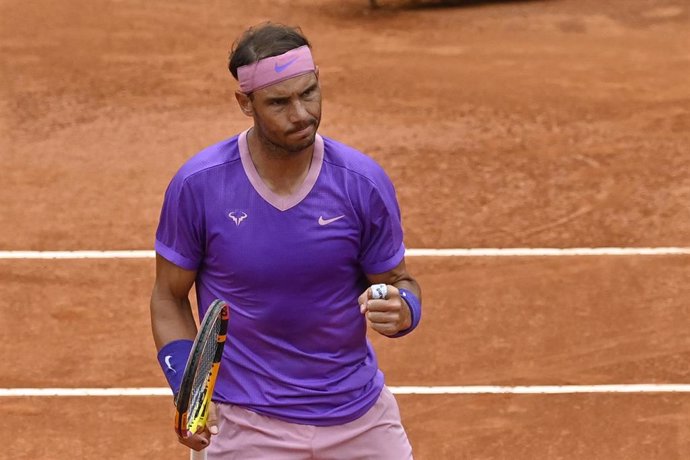 El tenista español Rafael Nadal en la final del Masters 1.000 de Roma