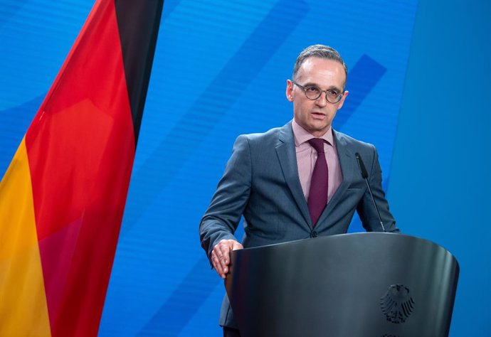 25 May 2021, Berlin: German Foreign Minister Heiko Maas speaks during a press conference with his Czech counterpart Jakub Kulhanek (Not Pictured) after their meeting at the Federal Foreign Office. Photo: Bernd von Jutrczenka/dpa Pool/dpa