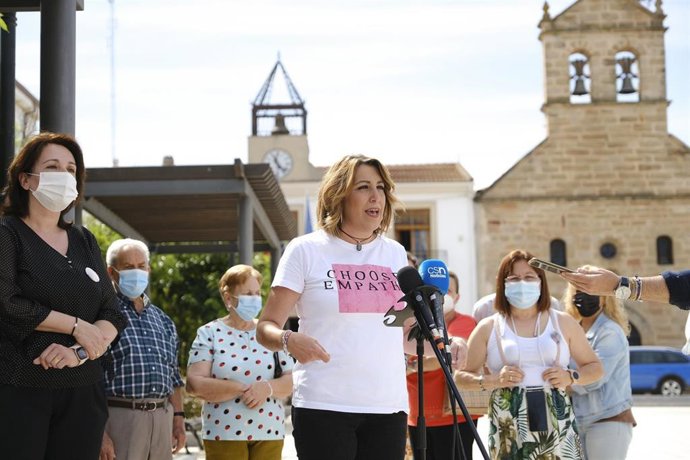 Susana Díaz, en un acto como precandidata en Guarromán (Jaén)/Archivo