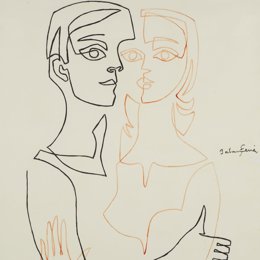 Maties Palau Ferré, Unitat (c. 1977). Tinta sobre papel. Museu d'Art de Girona, Núm. Reg. 137.658. Depósito Generalitat de Catalunya. Colecció Nacional d'Art.