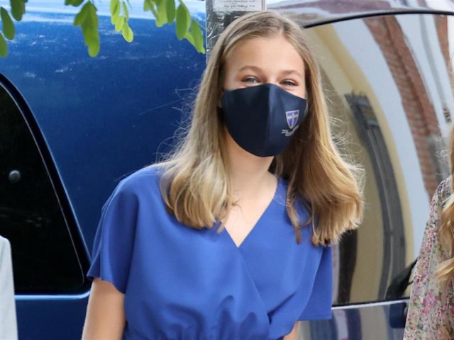 La Princesa Leonor, a su llegada a su confirmación